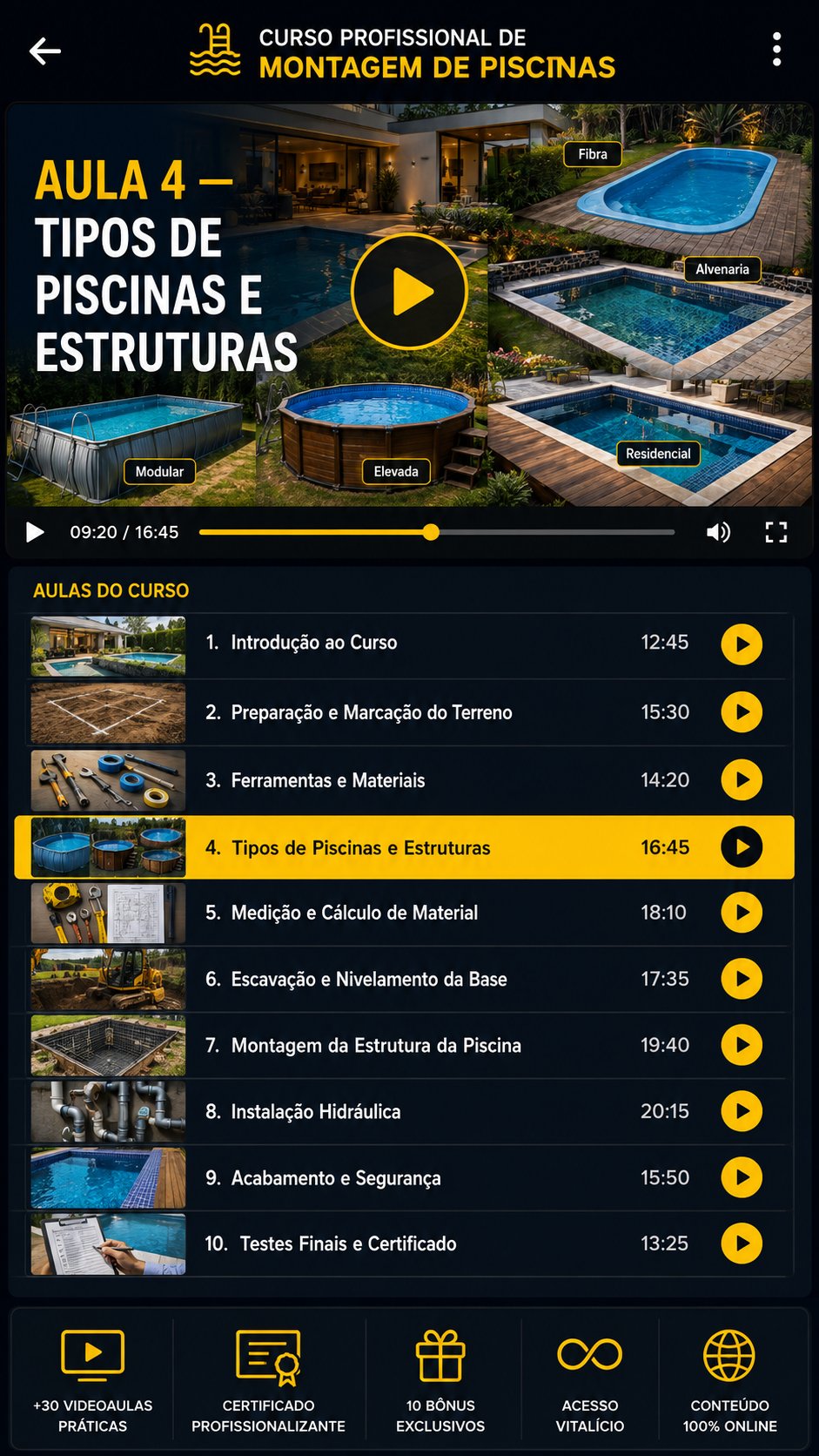Videoaula 04 do curso de piscineiro